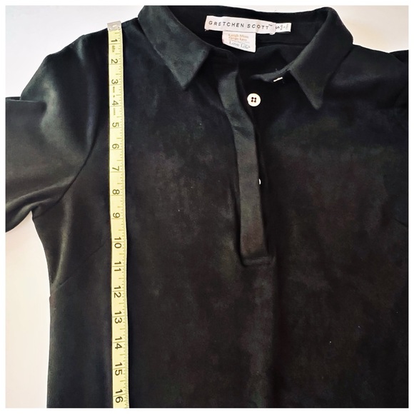 Gretchen Scott Women’s Black Faux Suede Dress Size Small - Picture 10 of 15